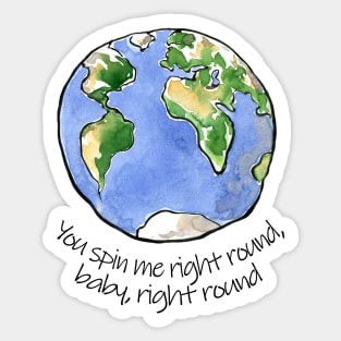 Earth spin Sticker